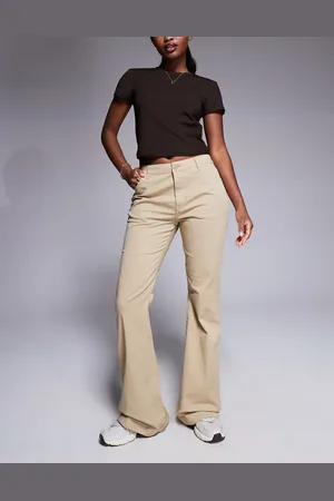 Hugo Blue Chino flare trousers in beige