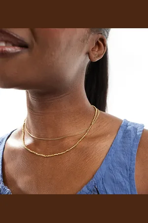 Accessorize Z layered ball chain necklace in plated