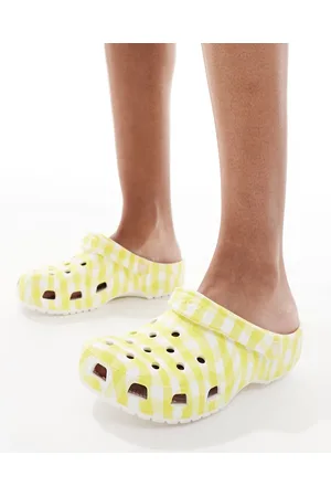 Crocs Classic gingham clogs in daylily