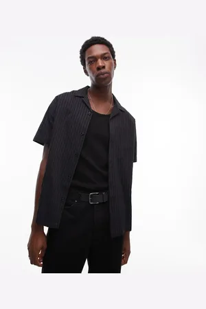 Topman Textured stripe shirt in