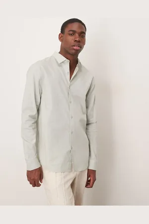 ASOS Formal linen blend regular shirt in mint