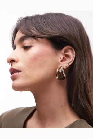 & OTHER STORIES Chunky resin neutral hoop earrings in