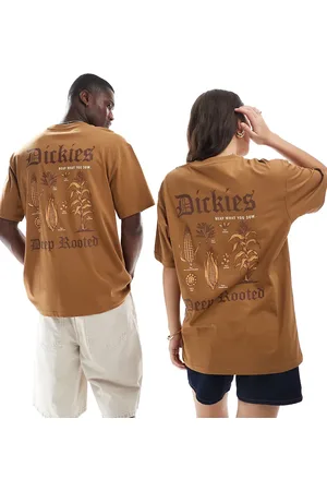 Dickies Deep rooted graphic back print t-shirt in tan- exclusive to ASOS