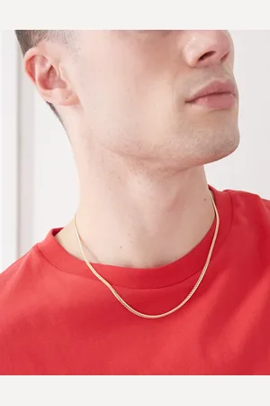 FADED FUTURE Thin herringbone chain necklace in