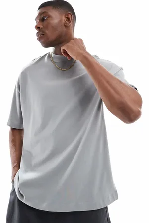 ASOS Heavyweight oversized high neck t-shirt in