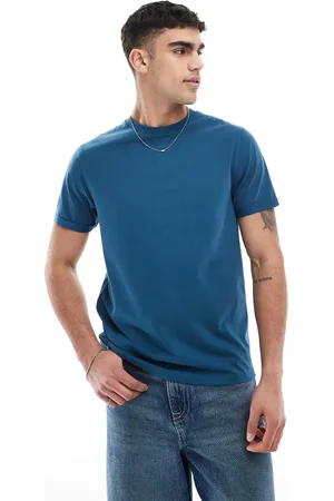 ASOS Essential crew neck t-shirt with roll sleeve in dark