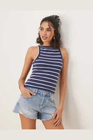 Free People Mia striped ribbed tank top in