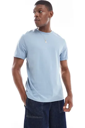 ASOS Essential crew neck t-shirt with roll sleeve in