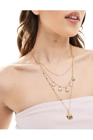 Accessorize Disc layered necklace in
