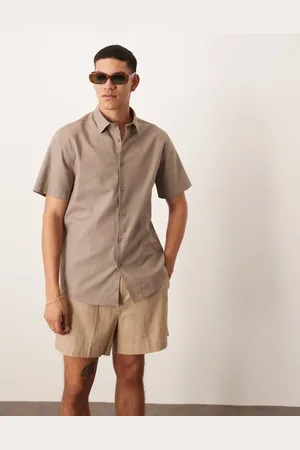 ASOS Formal linen blend regular shirt in