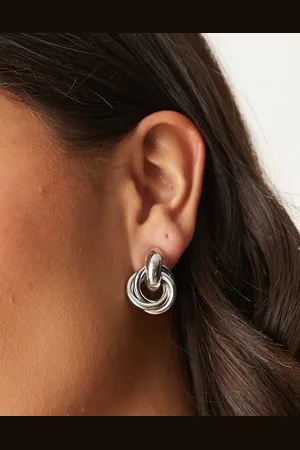DesignB London DesignB knot doorknocker earrings in