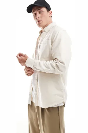 Carhartt Logo oxford shirt in cream