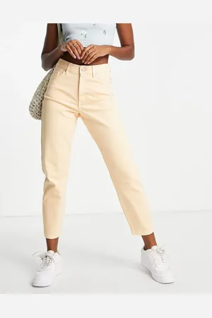 Miss Selfridge Mom high waist jean in apricot