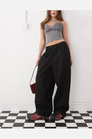 COLLUSION Relaxed linen blend balloon pant in