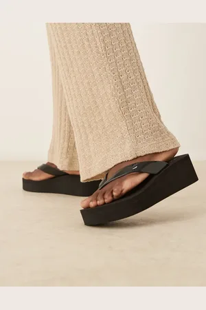 ASOS Tigerlily toe thong wedges in