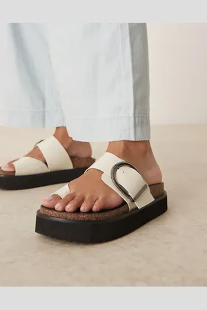 ASOS Fresh chunky footbed mules in off