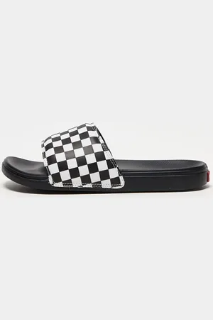 Vans La Costa sliders in checkerboard