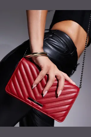 Aldo Chevron quilted crossbody bag in