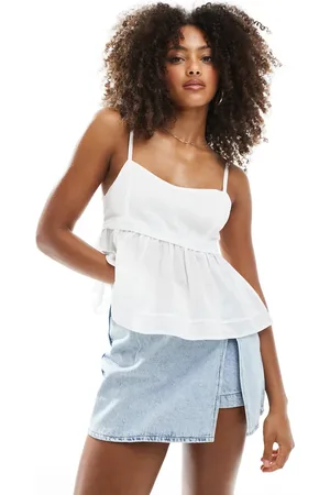 Pimkie Denim side split skort in light wash
