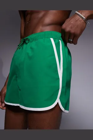 ASOS Runner swim shorts in short length in bright