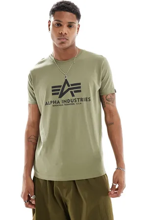 Alpha Industries Alpha chest logo t-shirt in olive