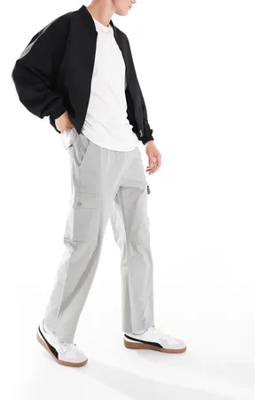 Bershka Ripstop wide leg cargo in