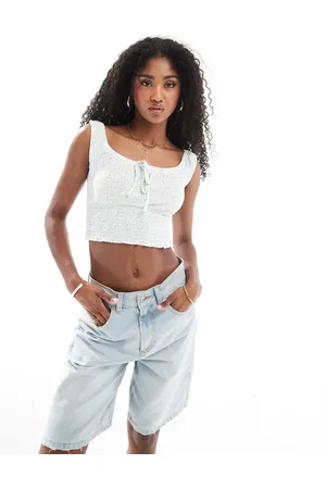 Cotton On Cotton On shirred short sleeve top in ditsy