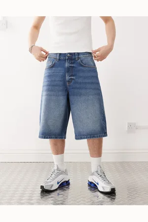 COLLUSION Denim skater jorts in midwash