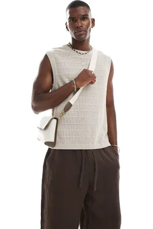JACK & JONES Knitted vest in beige
