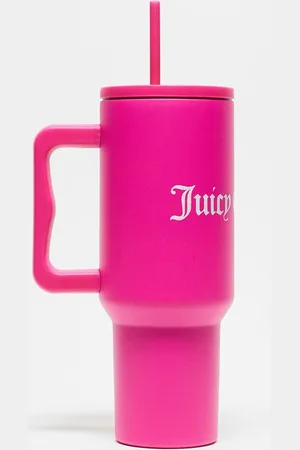 Juicy Couture Logo stainless steel straw water bottle in