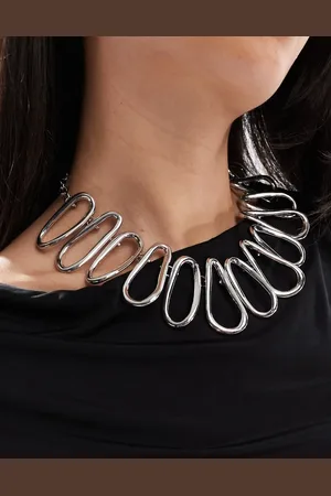 ASOS Limited Edition statement necklace with circle detail in tone