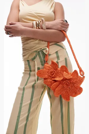 Topshop Sana knitted flower bag in