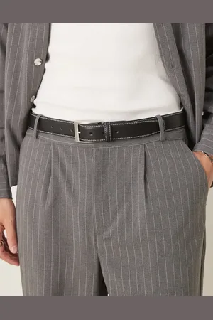 ASOS Smart belt in faux leather with contrast stitch