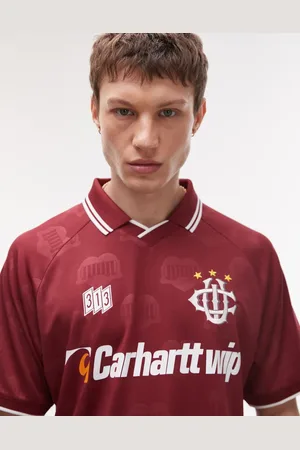 Carhartt Football t-shirt in burgundy