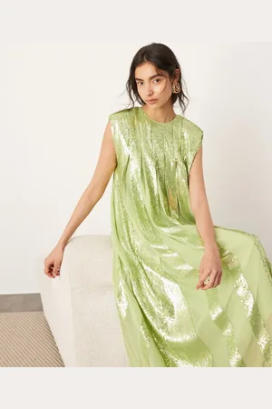 ASOS Embellished allover sequin pleat maxi dress in