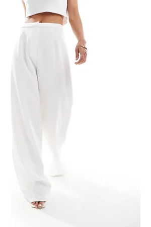 Six Stories Bridal high waist tailored trouser co-ord in