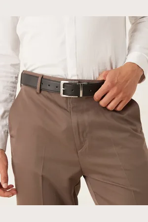 ASOS Smart reversible belt in black and navy with silver buckle