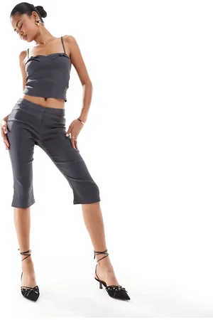 Motel Katira bust detail cami top co-ord in charcoal