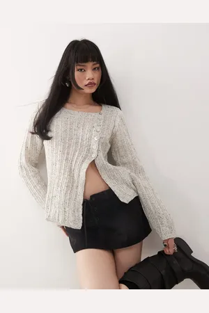Princess Polly Asymmetric button side split cardigan in