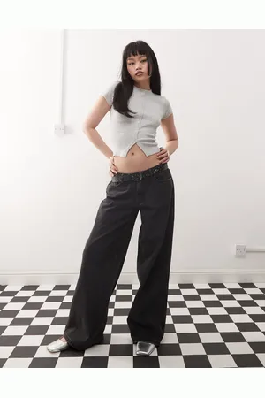 Princess Polly Ramos low rise wide leg jeans in washed