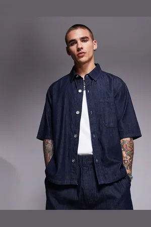 Bershka Denim shirt in indigo