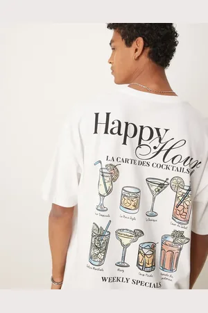ASOS Oversized t-shirt with drinks graphic in