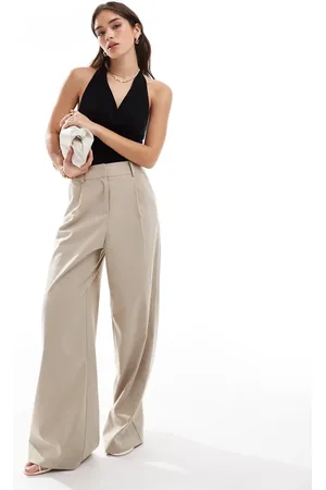 Bershka Cowl neck halterneck bodysuit in