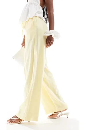 Cotton On Cotton On Haven wide leg pant in lemon icing