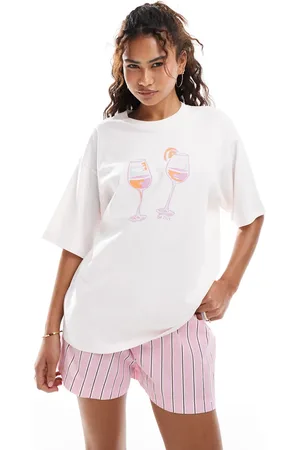 JJXX Oversized orange spritz t-shirt in