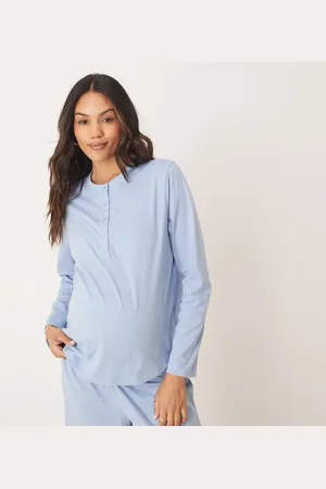 ASOS ASOS DESIGN Maternity mix & match henley pyjama top in
