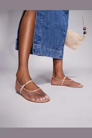 Steve Madden Mash mesh ballet flats in blush