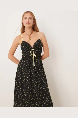 Kiss The Sky V neck sleeveless maxi dress in floral print