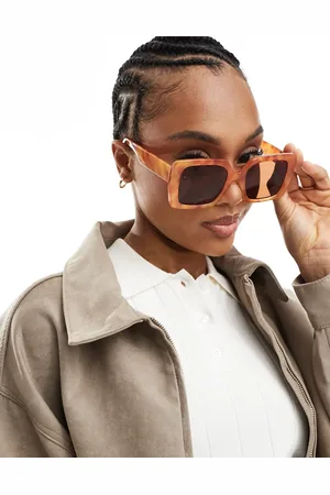 Cotton On Cotton On addison square oversized sunglasses in amber tort
