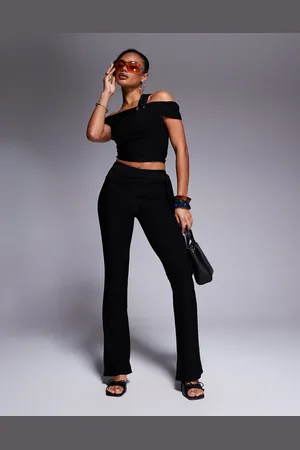 Kaiia Exclusive slinky tie side waist trousers co-ord in